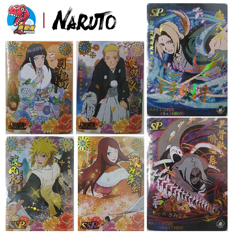 Carte de collection NarAANine Bullets, personnages d'anime, petit dinosaure, deux séries Ssp-Sp, Namikaze Minato, Uzumaki Kushina