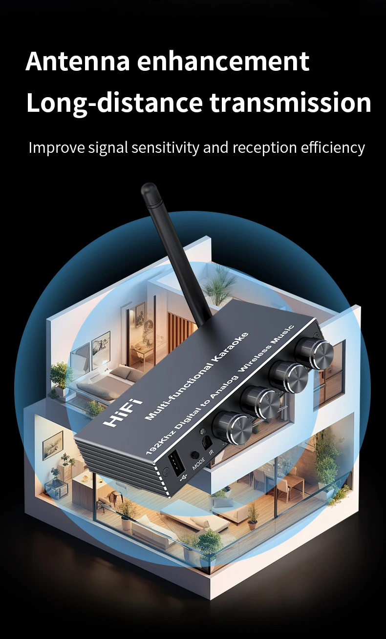 

Многофункциональный оптоволоконный коаксиальный аудиоприемник Bluetooth 5.4 AUX/RCA Bluetooth-совместимый приемник USB-накопитель Воспроизведение