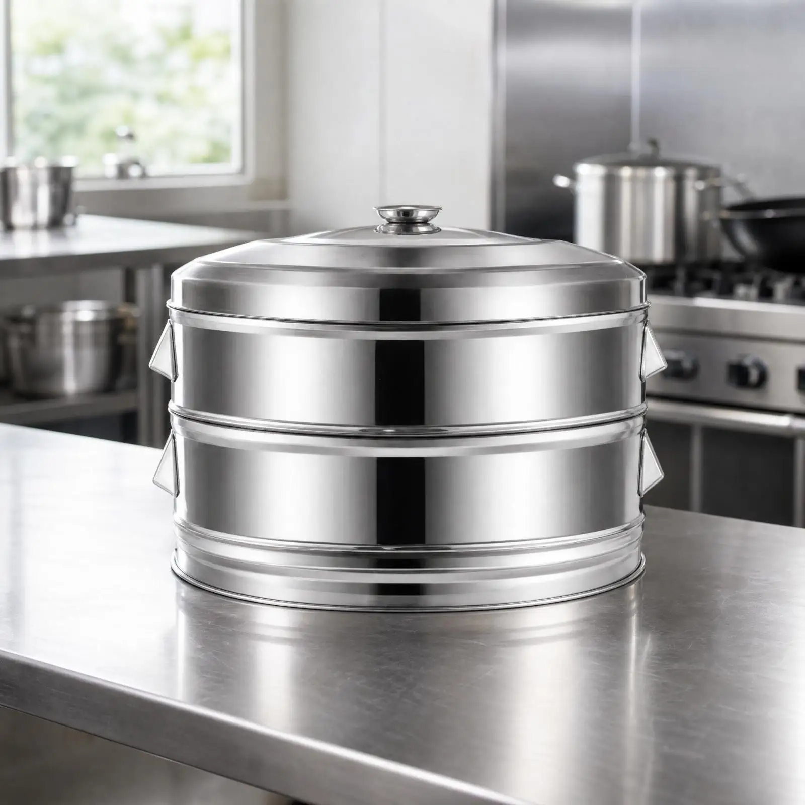 Heavy Duty 410 Stainless Steel Steamer Insert for Multi Level Cooking of Dumplings and Fish