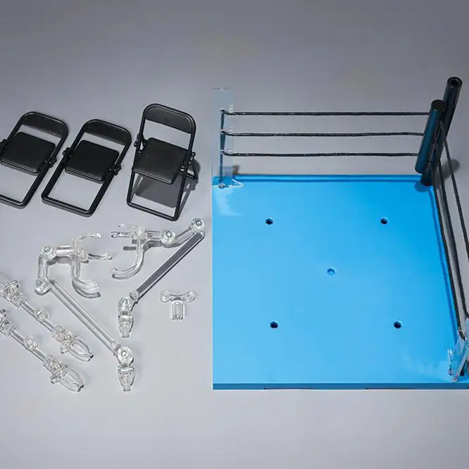 Bandai Shf สําหรับ Action Figure Act แหวน (Neutral Corner) และชุดเก้าอี้พับอะนิเมะอุปกรณ์ต่อพ่วงของเล่นเครื่องประดับตกแต่ง