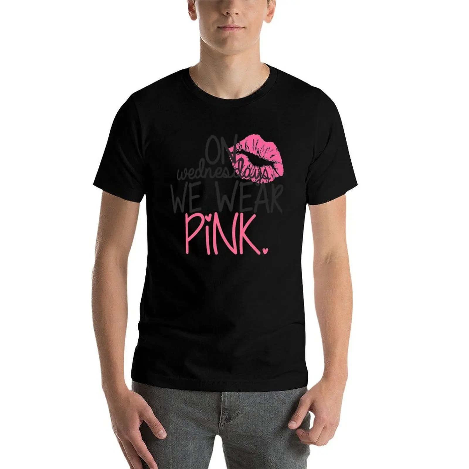 On Wednesdays We Wear Pink T-Shirt Holiday Simple Tee Shirt T-Shirt view 4