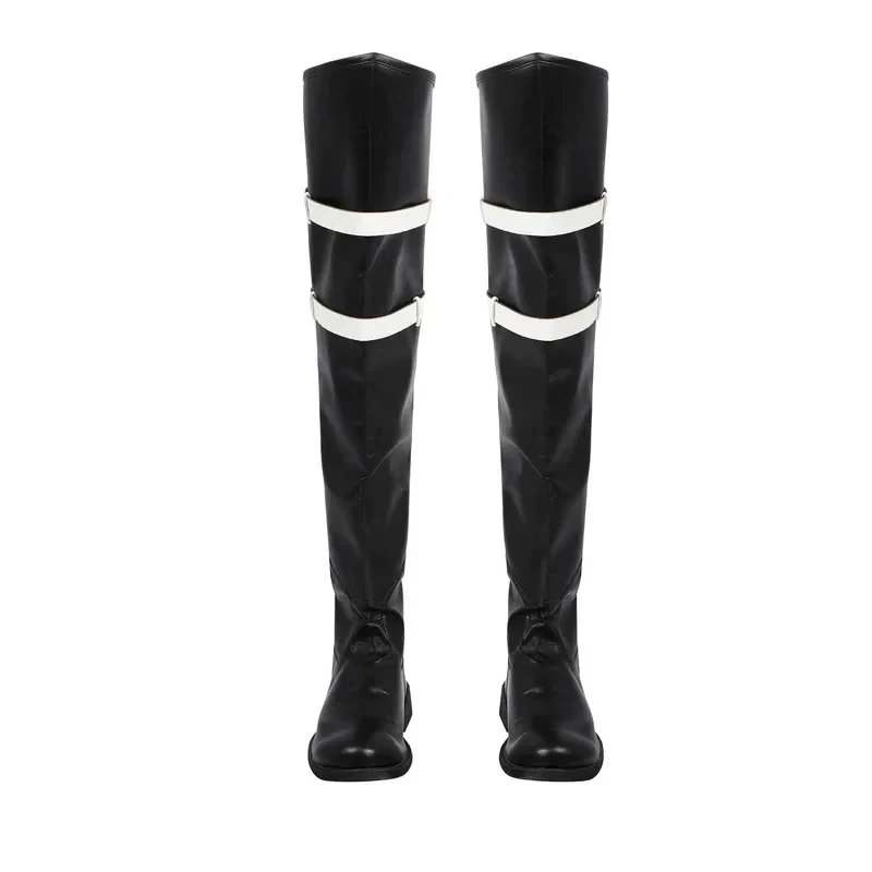 

TYV55Game Cosplay Rebirth Sephiroth Shoes Black Leather Boots for Men Halloween PartL]]L25