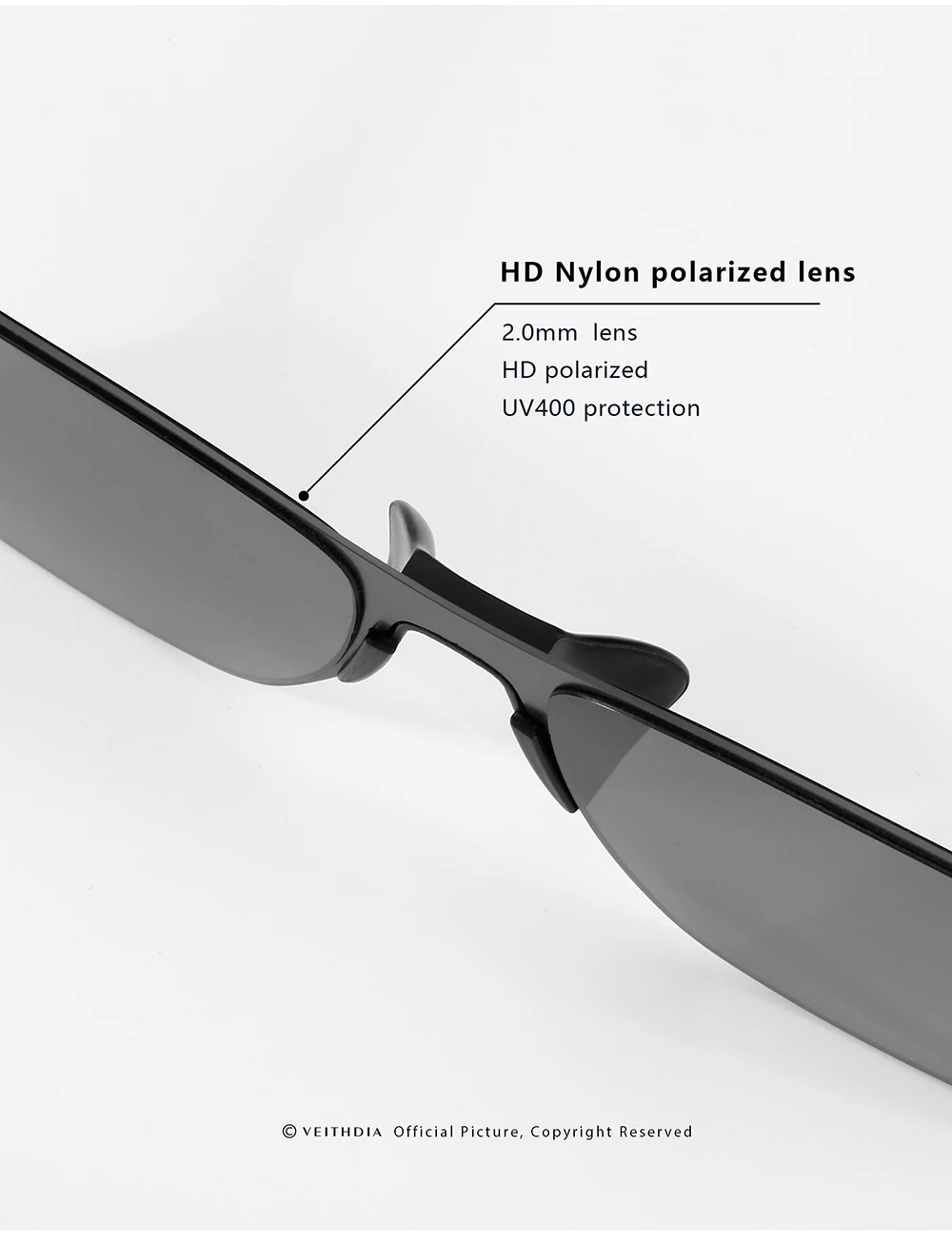 VEITHDIA männer Sonnenbrille Angeln Polarisierte UV400 Nylon Objektiv Im Freien Fahren Brillen Edelstahl Sonnenbrille Für Männliche V8226 – Detail 17