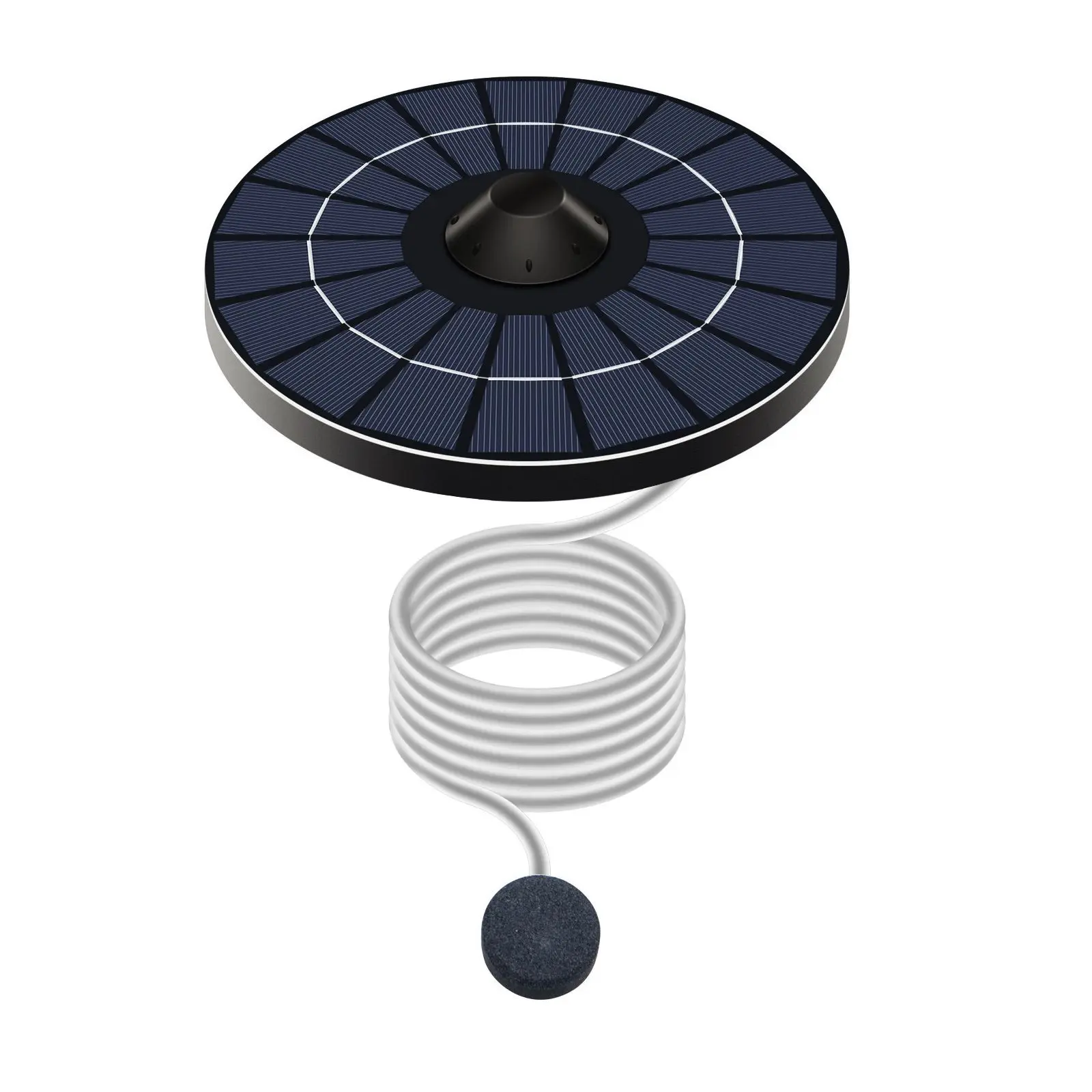 

Solar Oxygen Pump Powered Pool Pond Oxygenator Fish Tank Fishing Housewarming Gift Black Oxygenation Tool