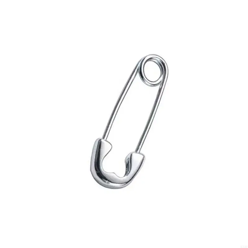  Dirt Fashion Unisex Silver Mixture Safety Pin Earrings 90s Old Dark Jewelry