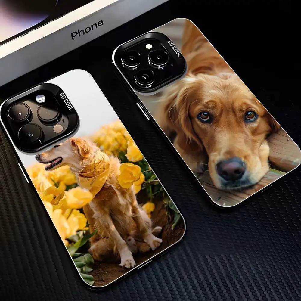 

Golden retriever Phone Case For iPhone17,16,15,14,13,12,11 Plus,Pro Max Black Matte Shockproof Cover