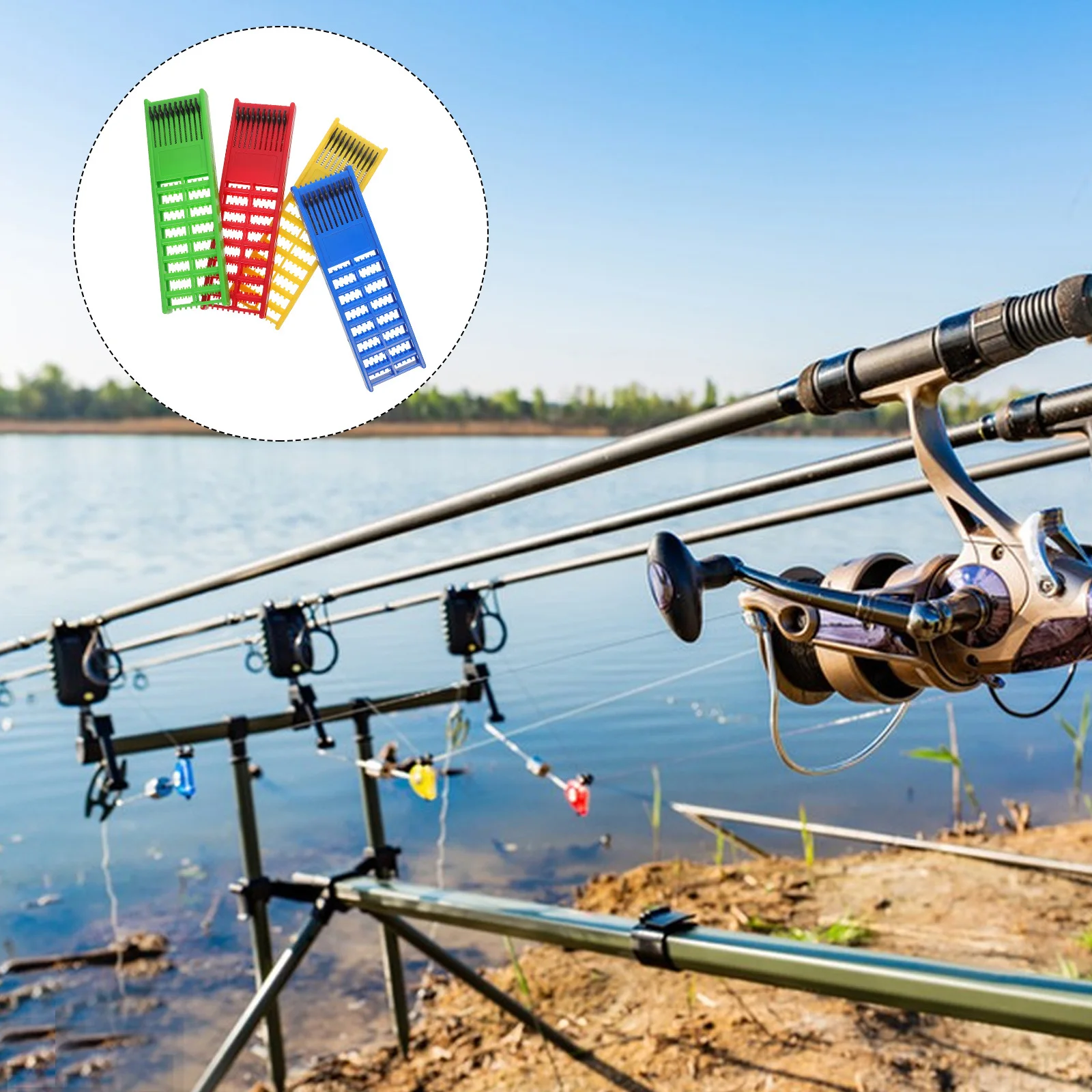 

4pcs Fishing Leader Holder Organizer Abs Compact Lightweight Hook Line Storage Fishing Tackle Accessories Holder Rigs Dispenser