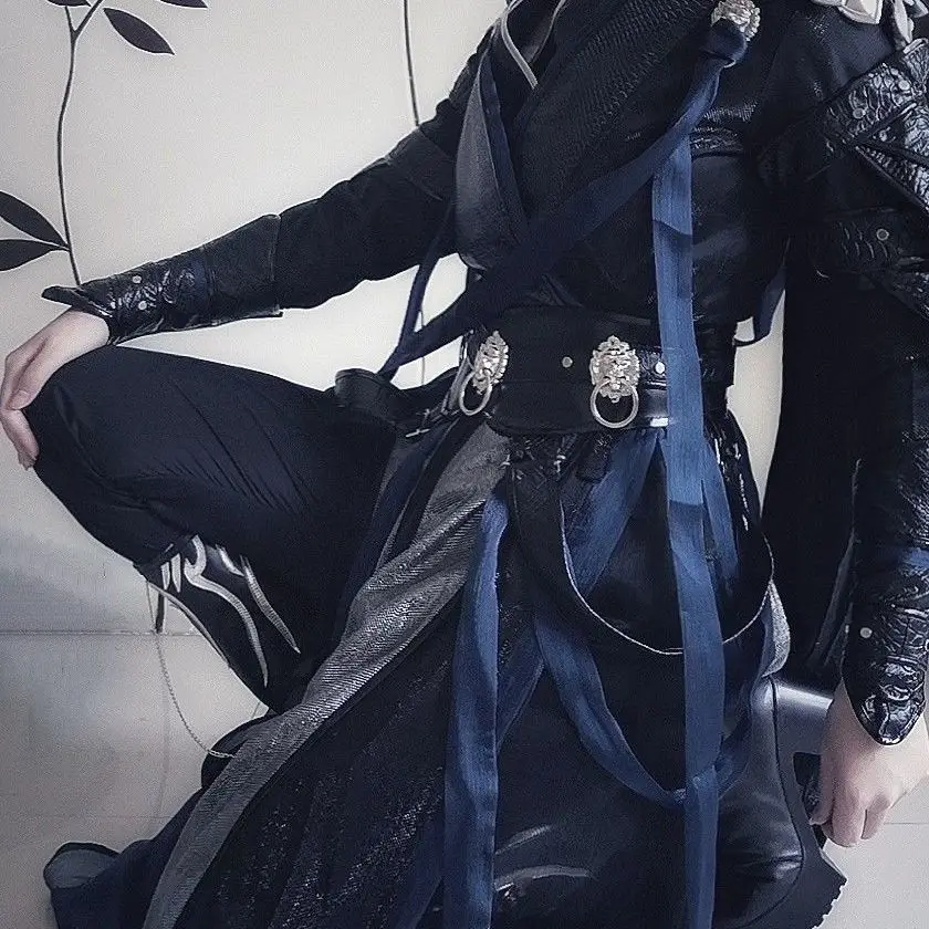 Disfraz de Cosplay de Chang Geng para hombre, traje de Anime Sha Po Lang Gu Yun Mo Ran, Hanfu chino negro y azul para Halloween, recién llegado