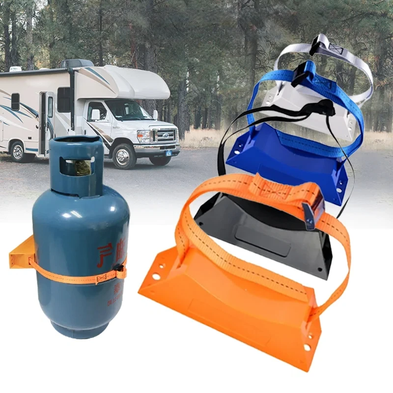 Camper Motorhome Liquefied Gas Cylinder Fixing Bracket Gas Tank Bracket 40L Gas Cylinder Rack Oxygen Cylinder Strap Fixation