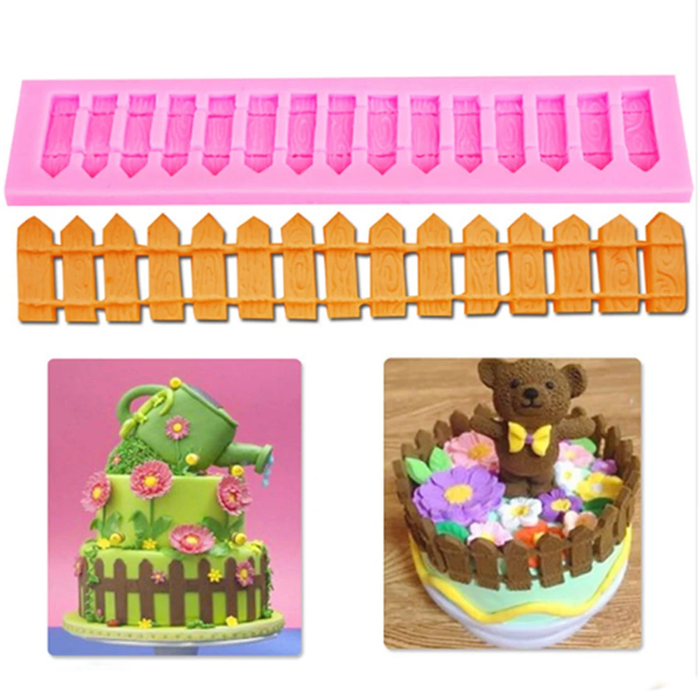 

Silicone Fence Cake Mold Stencils for Chocolate Decoration DIY Baking Non Toxic Premium Suitable for Fondant Candy Ice Crafts