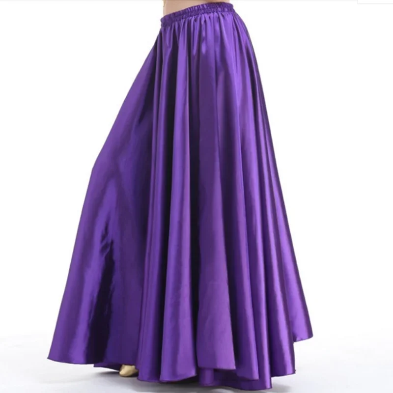 أزياء نسائية للرقص الشرقي بدائرة كاملة ، تنورة طويلة من الساتان ، فساتين قاعة رقص قبلية ، تنورة فلامنكو ، أزياء للبالغين