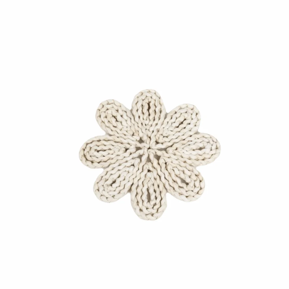 Boho Straw Woven Tray Wall Decor Macrame Non Slip Straw Wall Hangings Round Basket Heat Resistant Woven Coaster Placemat