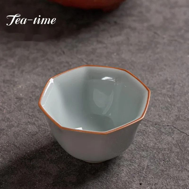 Boutique Official Kiln Ceramic Teacup Creative Tea Cup Set Cute Cup Personal Cup White Tea Household Tableware Equipment Craft