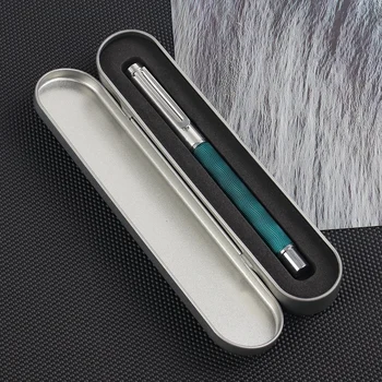 1 PC 高級万年筆 ビジネススタイル スチールペン ギフトボックス付き - エレガントで控えめなデザイン、スムーズに書ける、ギフト用