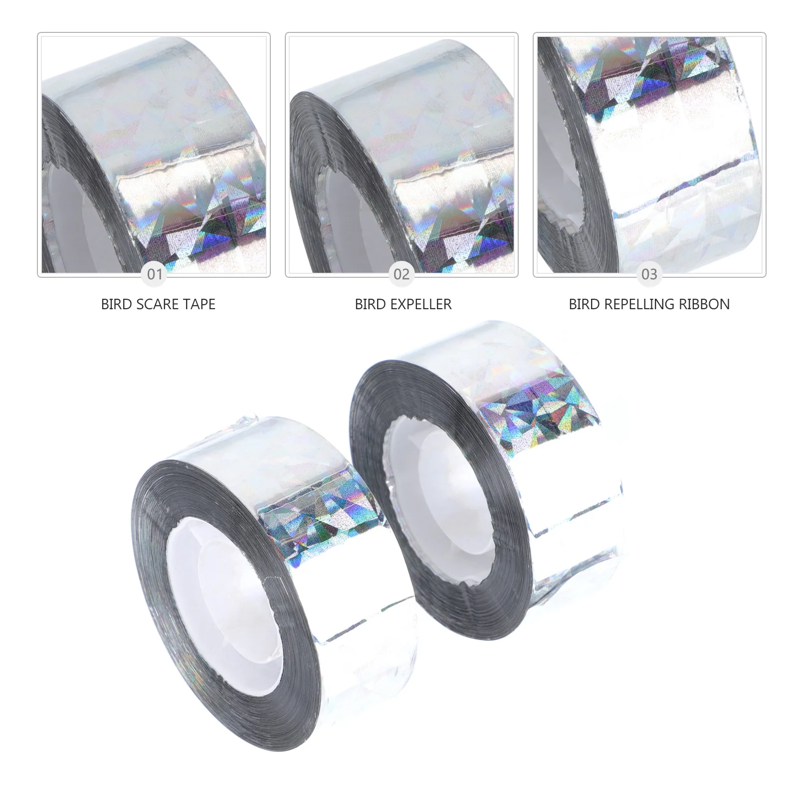 2 قطعة شريط مكافحة الطيور عاكس تخويف الشريط لحديقة فناء سياج ساحة نقار الخشب حمامة الصراخ طارد في الهواء الطلق العملي