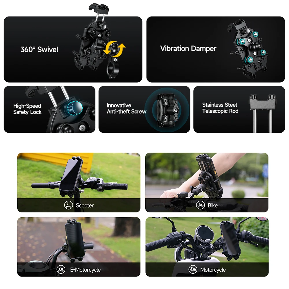 Ulefone Universal Bicycle Handle Phone Armor Mount Pro /For ARMOR 13/Armor 18/Armor 18T/Armor 19/Armor 19T/Armor 21/Armor 17 Pro