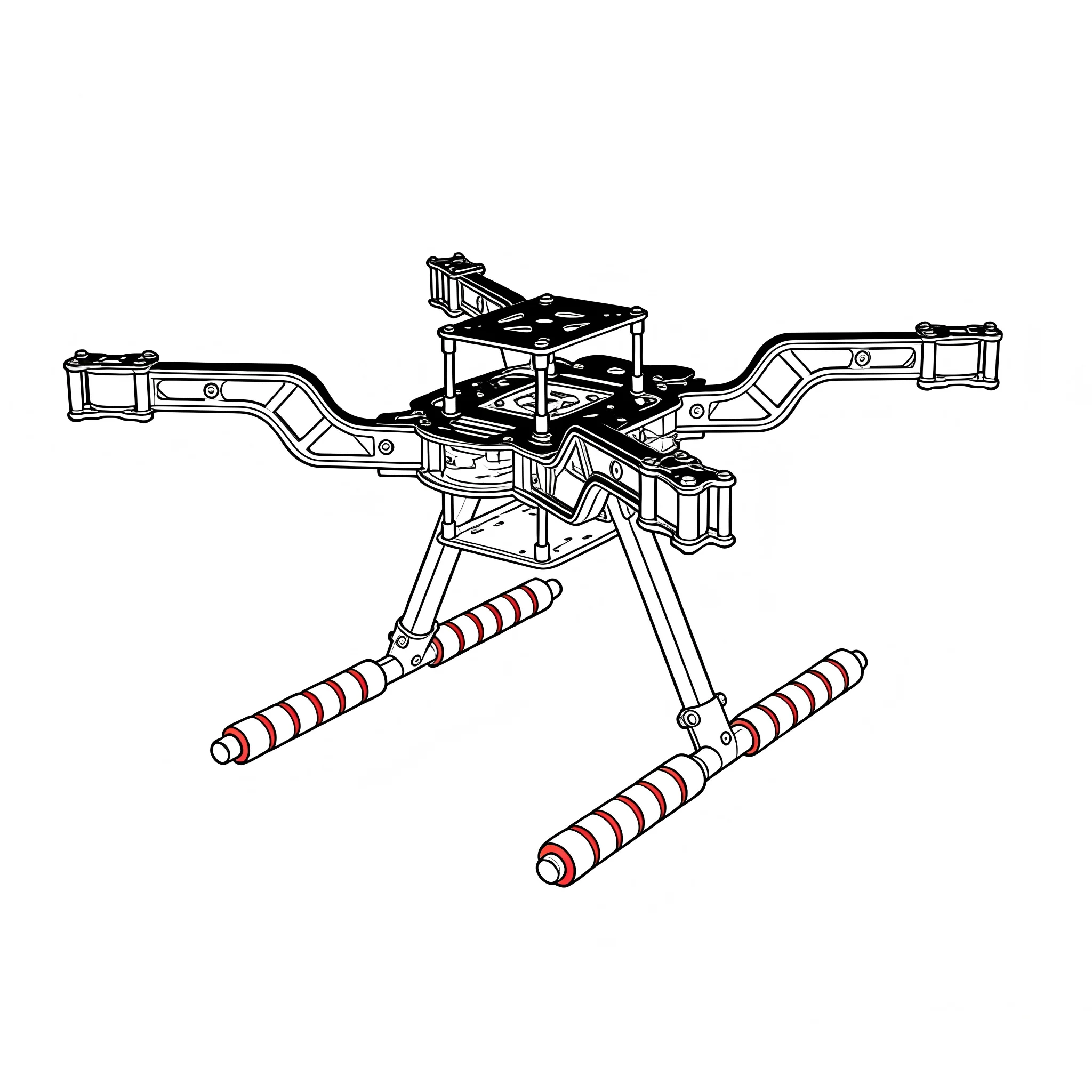 RctoSky 2.4.8 M8N Open source new smart drone FLY380MM quadrotor upturned rack