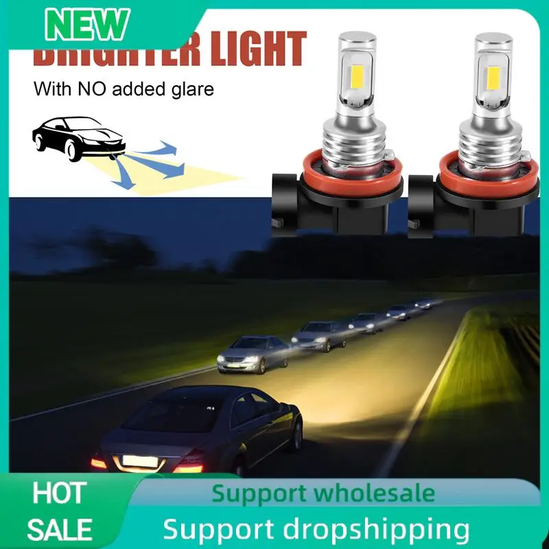 A04E-H11 H8 H16 80W 4000LM 3000K 옐로우 테크 LED 안개등 변환 전구 키트