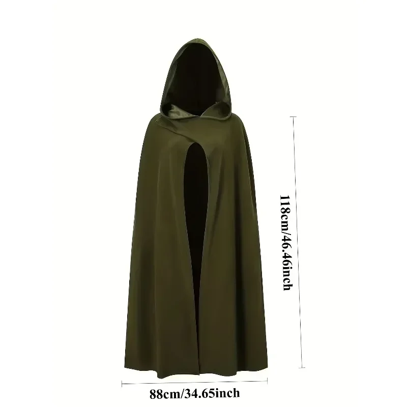 Women Wool Cape Role Play Retro Shrug Wool Cloak Cape Halloween Cosplay Warm Coat