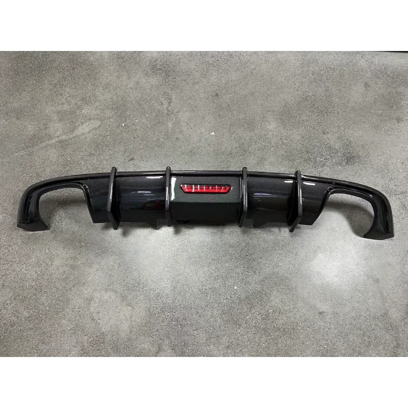 Rear Lip For Audi A4 S4 B9 2017 2018 2019 Glossy Black Carbon Fiber Pattern Tail Lip Standard Sport Version Accessories