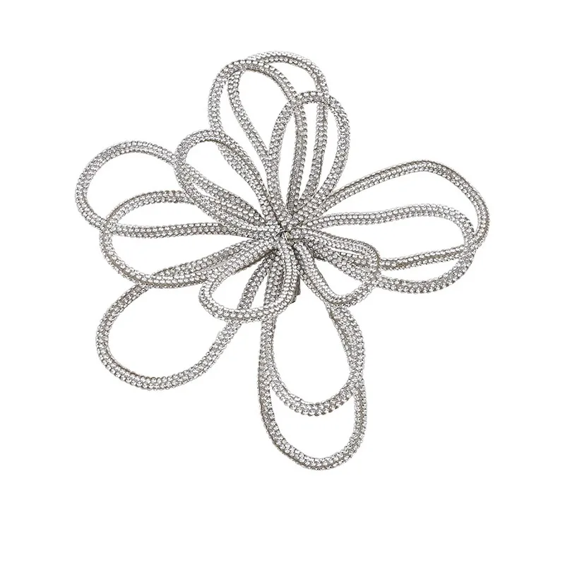 

Niche design silk knot luxury autumn and winter clothing decoration exaggerated flower brooch pin women