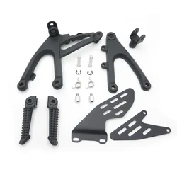 Black Front Rider Foot Pegs Bracket Fit for Yamaha YZF-R1 YZF R1 2007 2008 Aftermarket Motorcycle Parts