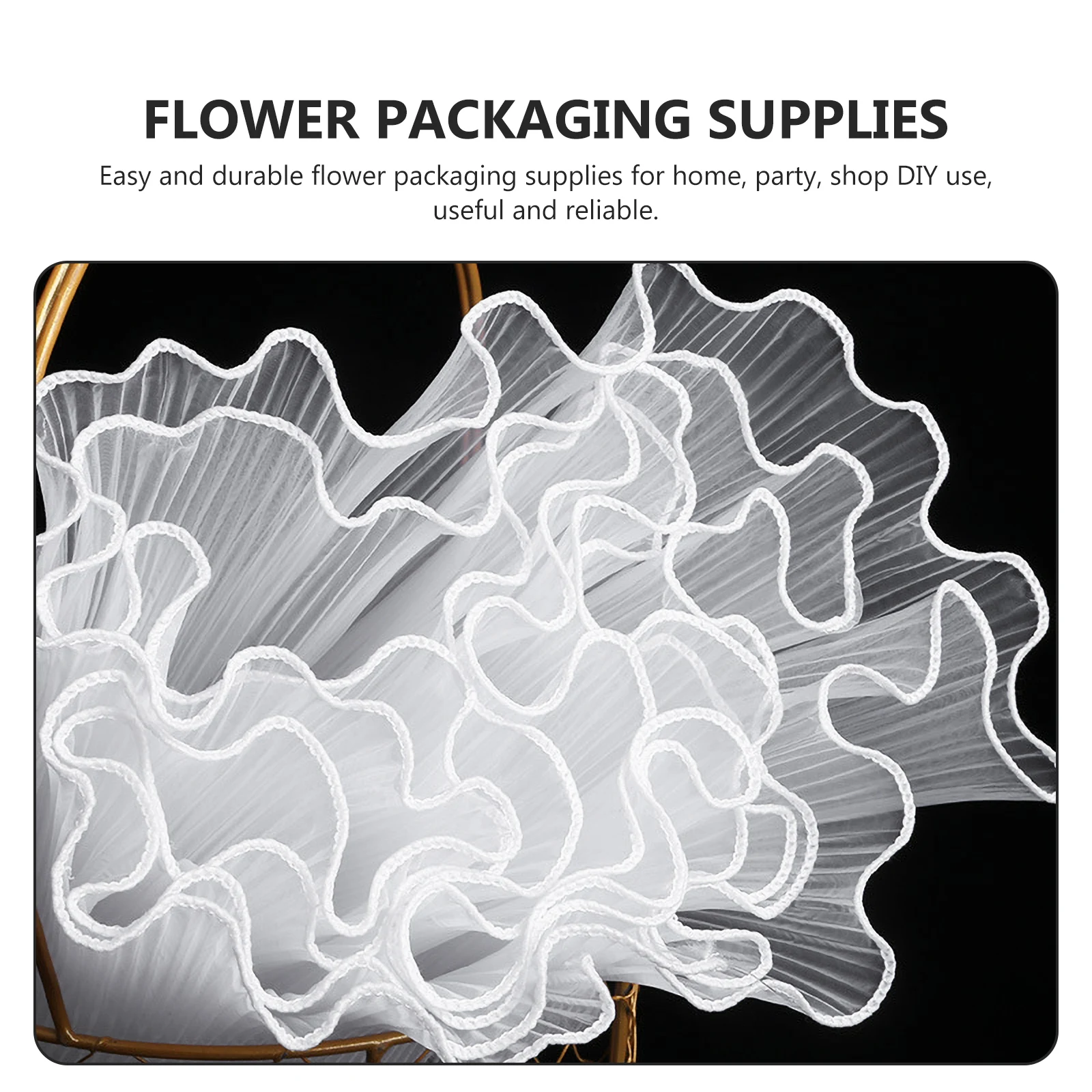 

1 Mesh Flower Wrapping For Bouquet Gift Packaging Diy Party Wedding Floral Wrap Yarn Netting Rolls Decorative Package