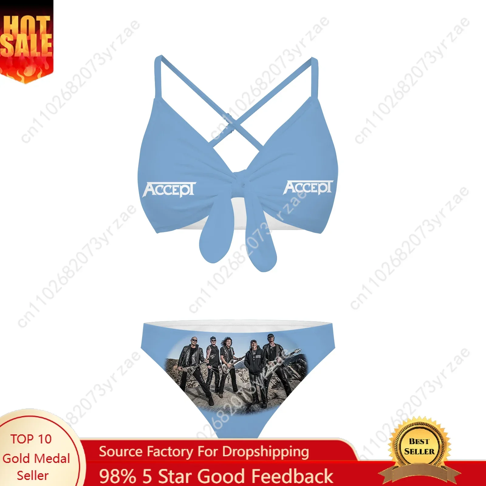 Accept Band Bathing Suits Cross Strap Suspenders Swimsuits Womens Personalized Bikini Pool Party Beach Swimwear Custom Beachwear