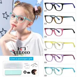 CLLOIO Kids Blue Light Blocking Glasses Frame Teenagers Computer Eyeware Girl Boy Video Gaming Children Myopia learn Eyewear