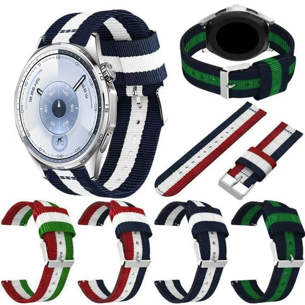 22 mm Nylonarmband für Huawei Watch 5 4/GT6-5-4-3 Pro 46 mm, atmungsaktives Armband, Huawei Watch 46 mm, komfortables Zubehör