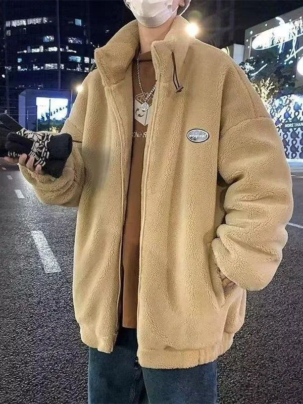 

Men's Thiened Fce Lined Cotton Jaet Warm Outerwear y Sle Winter Coat Breathable V-Ne Casual Busin Wear