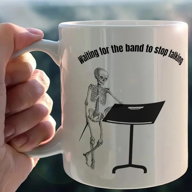 Waiting For The Band To Stop Talking Funny Coffee Mug For Hot Or Cold Drinks Office Desk Decor Perfect Gift For Party Mugs Home