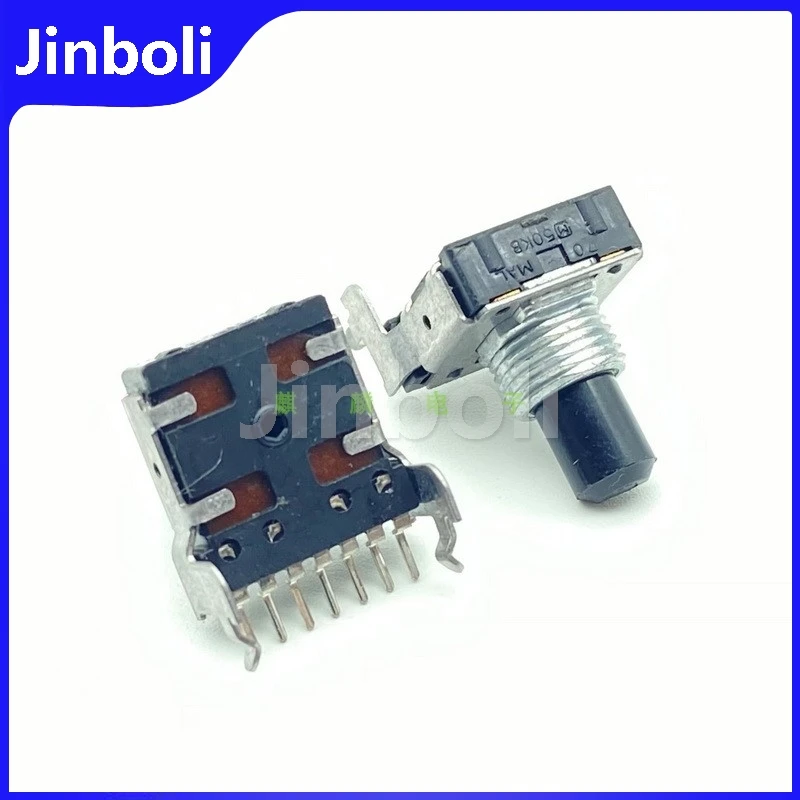 1PCS RK14 Type B50K B100K Single Row 7Pins Power Amplifier Mixer Volume Potentiometer With Midpoint