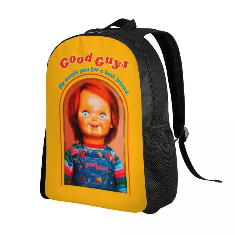 Customized Chucky retro movies laptop backpack men women casual bookbag for college school students good guys Child's Play bag