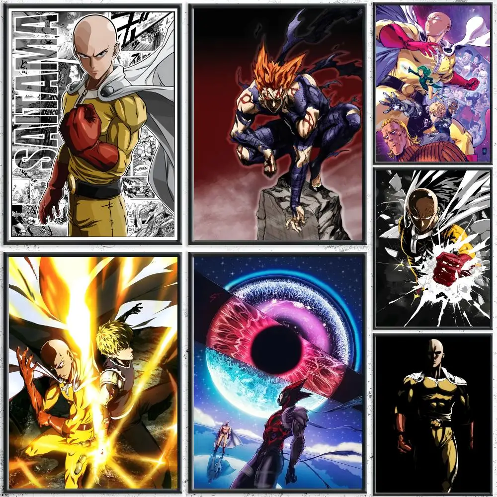 Anime O-One P-Punch Man Poster HD Waterproof Self-Adhesive Wall Art – Multi-Scene Use, Top Gift Pick