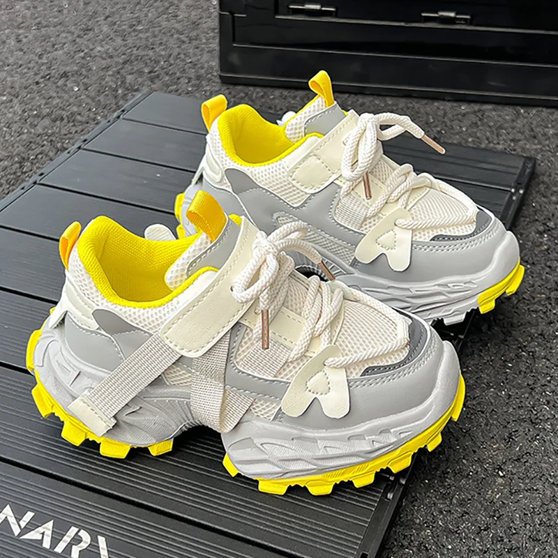 

Autumn Sport Shoes For Children Mesh Breathable Kid's Sneakers Soft-soled Anti-slippery Boy's Girl's Running Shoes Footwear
