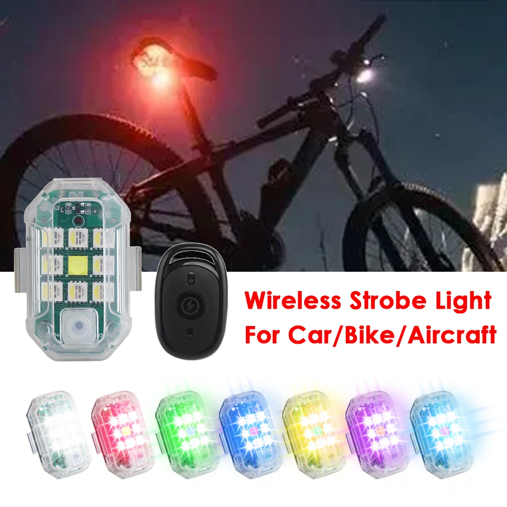 Motorcycle Light Drone Strobe Light RGB USB LED Anti-Collision Bike Aircraft Night Flying Mini Flashing Warning Signal Light 5v