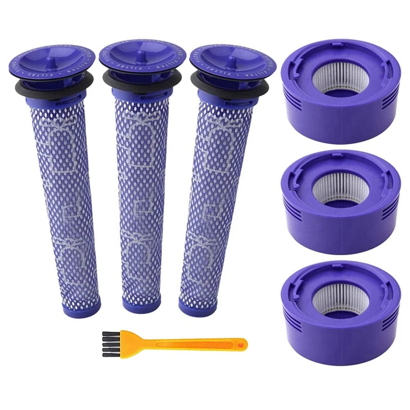 3 Pre & Post Filter Vacuum Filter Replacement Kit For Dyson V7, V8 Replacement Parts 965661-01 & 967478-01