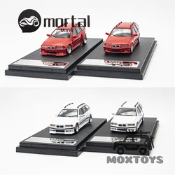 Модель автомобиля из белого/Красного литья под давлением Mortal 1:64 E36 Touring