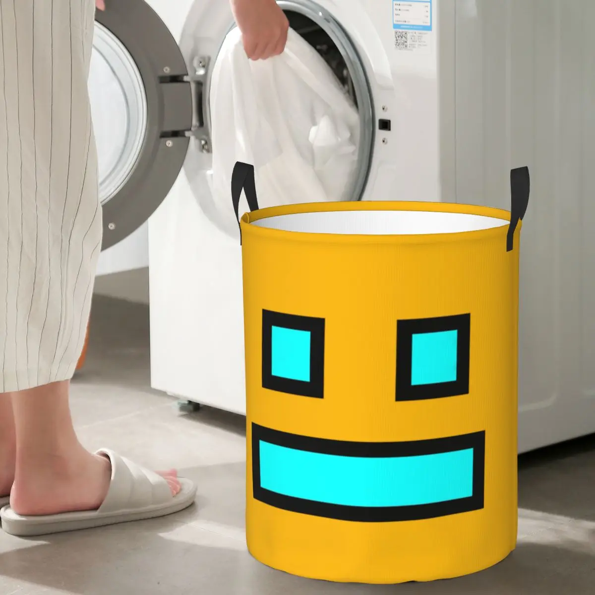 

Видеоигра Geometry Dash Складные корзины для белья Корзина для хранения грязной одежды Домашний органайзер Коробка