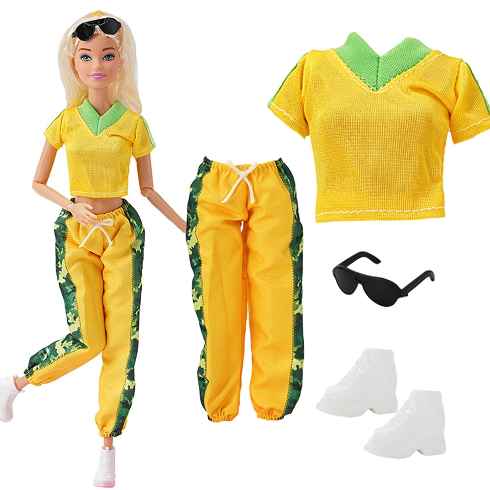 30CM Doll Clothes Sports Suit Tennis Outfit Top+Pants/Skirt Glasses Hats Shoes For 30CM Doll,Girl DIY Toys Festival Gifts
