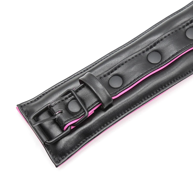 Секс-игрушки для пар, кожаный БДСМ, бондажный костюм, 3 шт., удерживающий воротник, наручники с рукавами до щиколотки для секса, бондажный костюм для взрослых женщин