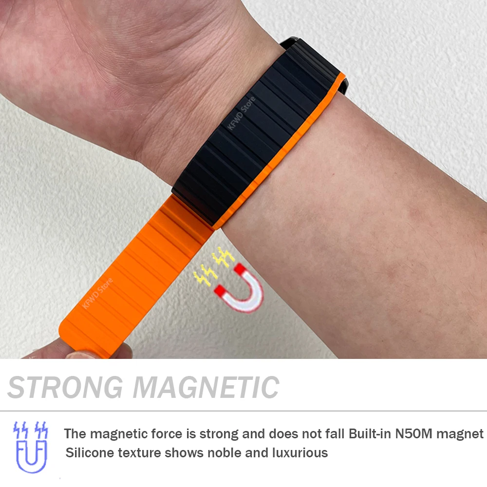 Magnetic Watchband for HUAWEI GT 2 3 42mm 46mm Silicone Band for HUAWEI WATCH 4 Pro Runner Strap Bracelet Accessories 20mm 22mm