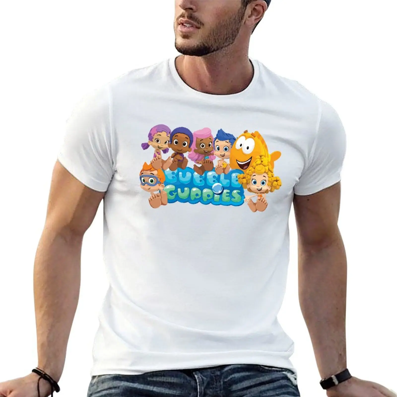 

funny Bubble for shirt t cotton shirts man men Funny T-Shirt Guppies Company 100% t cotton