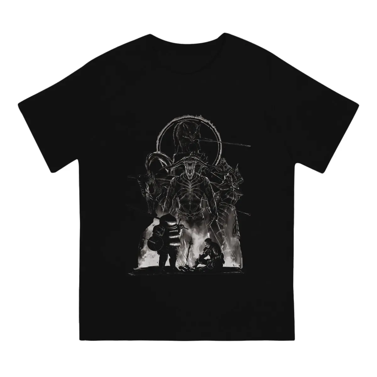 Men Firelink Shrine T Shirt Dark Souls Clothing Casual Short Sleeve Round Neck Tee Shirt New Arrival T-Shirts