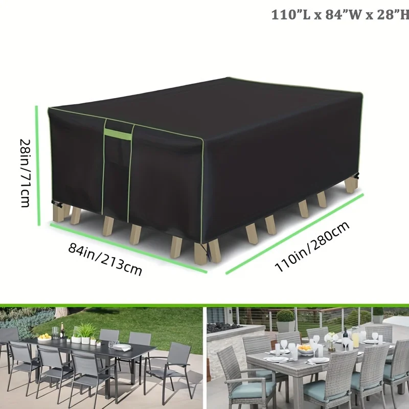 Patio Furniture Covers, Outdoor Furniture Cover Waterproof, 600D Outdoor Table and Chairs Set Cover, 110\