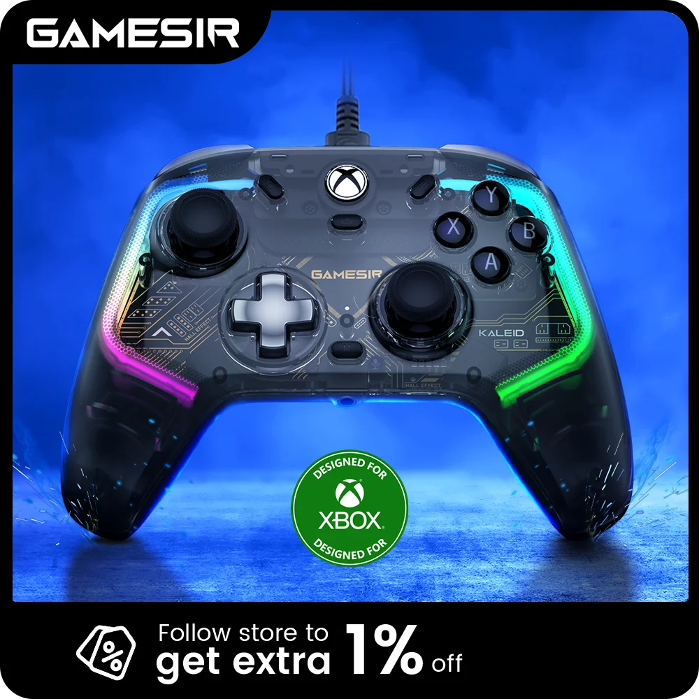 

GameSir Kaleid Xbox Gaming Controller Wired Gamepad for Xbox Series X, Xbox Series S, Xbox One, with Hall Effect Joystick