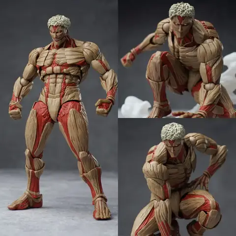 NEW Kaiyodo  Revoltech AMAZING YAMAGUCHI Attack on Titan Eren Jaeger Armored Titan Female Titan Action Figures Model Toy