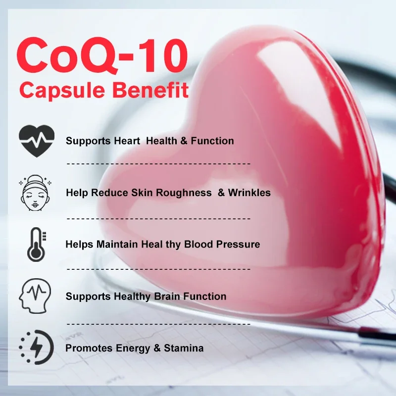 Coenzyme Q10 Supplement - Stable and Efficient Absorption, Antioxidant, Heart, Cardiovascular Health, Immune Support