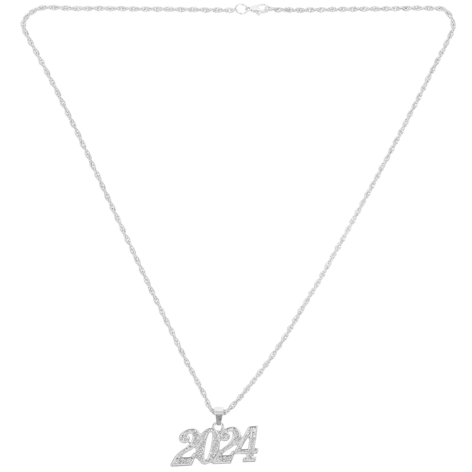 Collar con colgante de graduación 2024, cadena ajustable de aleación de Zinc, joyería de graduación, regalo para mujer, collar con colgante de recuerdo